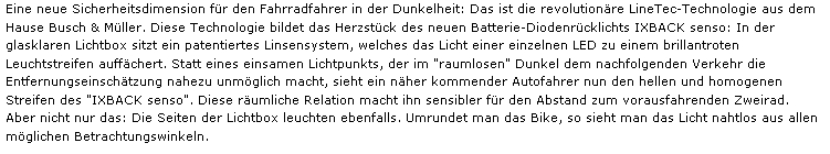 Busch + Müller IXBACK senso Rücklicht